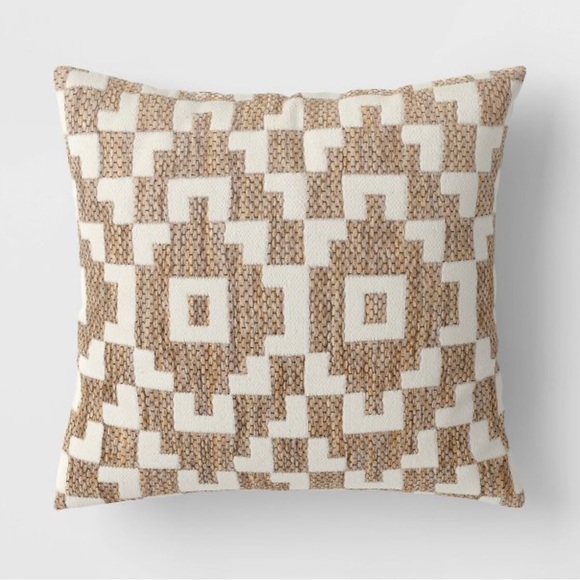 New. Pillow Modern Jute pillow Geometric Design by Project 62’ Collection - Picture 1 of 7